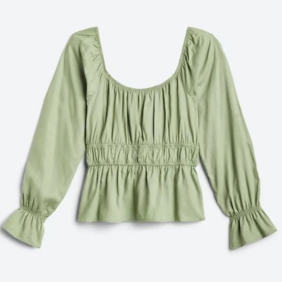 Daisy & Delilah Tops - Daisy & Delilah Larisa Peplum Top in Sage Green (NWT)